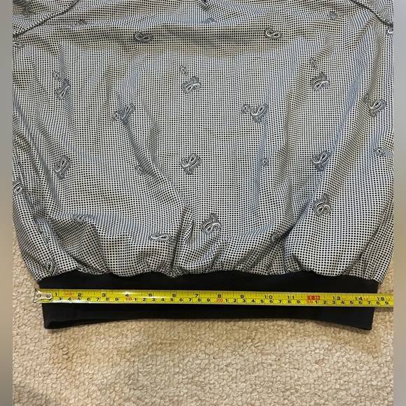 Slazenger Vintage Paisley V-Neck Golf Pullover Windbreaker Black White Medium - Picture 13 of 13